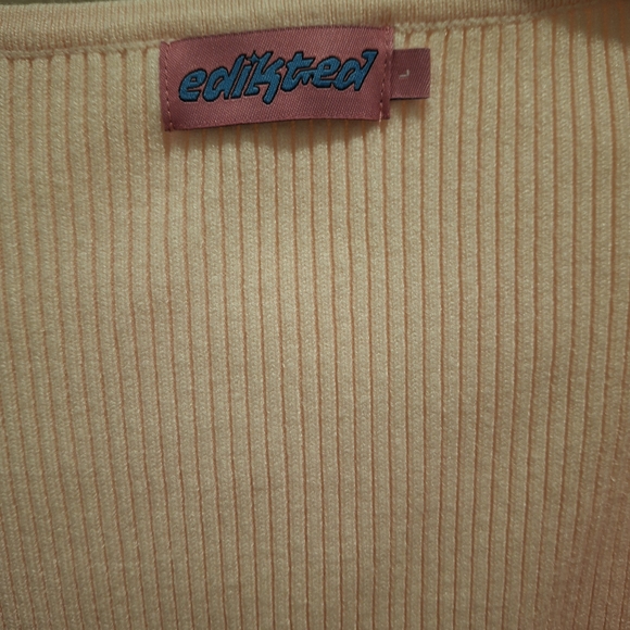 Edikted Light Tan Ribbed Top - Picture 2 of 2